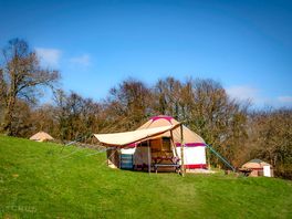 Front of yurt