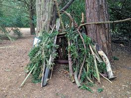 There's a den building area for the kids.