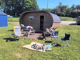 Our family camping pod