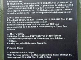 Near by takeaways