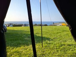 View from our tent and pitch.
