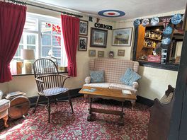 Inside the durham ox pub.