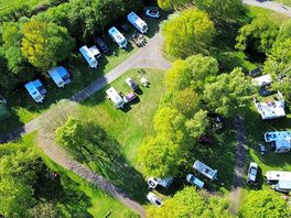 Drone shot of the site