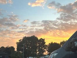 Sunset from the pitch
