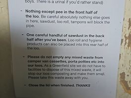 Instructions for the composting toilets