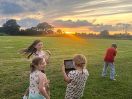 Kids/ sunset