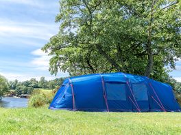 Non-electric tent pitch next to the lake