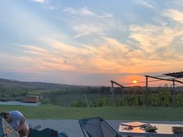 Tramonto sui vigneti