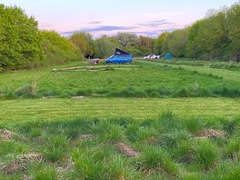 View from our pitch down the field