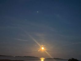 Moon reflecting on the water