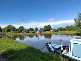Campsite from across the canal