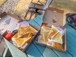 Breakfast delivered to our door
