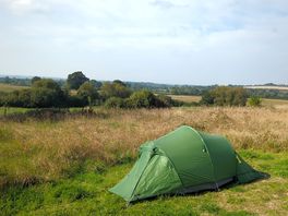 Walk in tent pitch