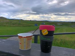Breakfast view. a peaceful morning to relax. carpe diem