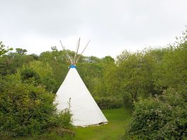 Tipi on the private site, plenty of privacy
