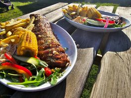 Beer garden eating