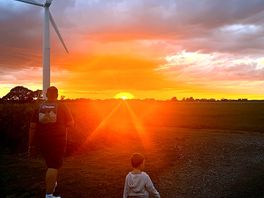 Walking around the site at sunset