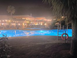Outdoor pool at night