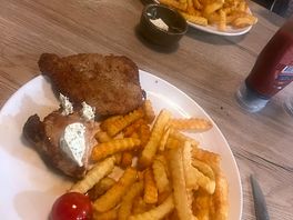 Schnitzel and pork in butter