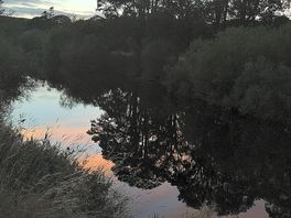 Sunset over river