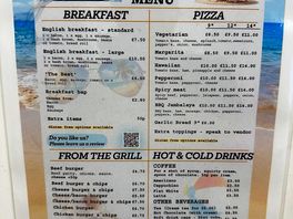 Great selection on the menu and good value for money you won’t go hungry