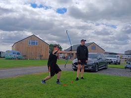 My eldest son doing some archery