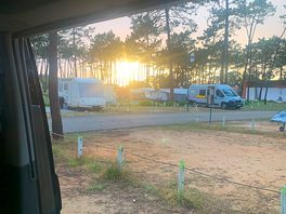 Watching sunset from the cvan on my pitch