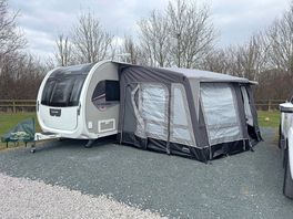 Our knew borealis with awning on pitch 11 great spot 😊