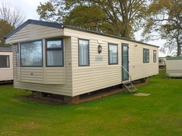 Outside one of the Arundel caravans