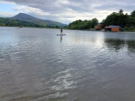 Paddleboarding on bala lake accessed directly from the site