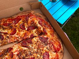 Pizza from the pizza truck on saturday night