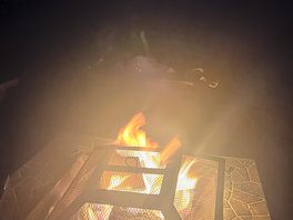 Roaring fire - firewood bought in site