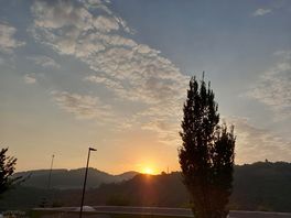Levé de soleil de notre emplacement.