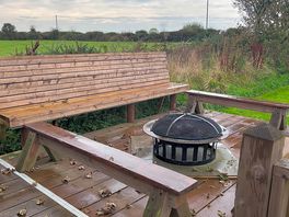 Communal fire pit area