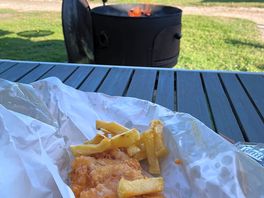 Dinner by the fire pit