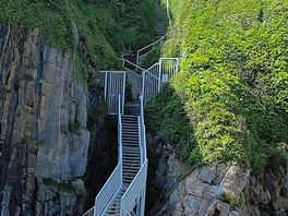 Steps down to skringle beach