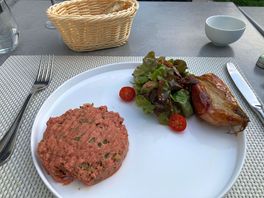 Meal at villa restaurant