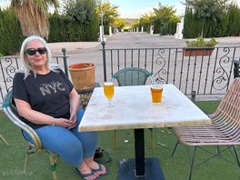 Having a beer