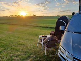 Watching the sun set.