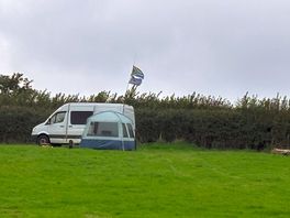 View up the site to my van