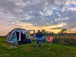 We enjoyed watching the sun set from our very generous size pitch!