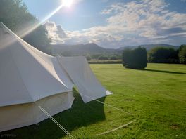 Evening view from the bell tent