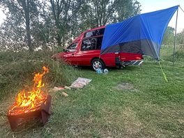 Fire pit and my micro camper