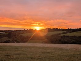 Stunning sunset over the stunning views of the farm/valley