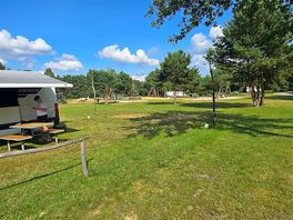 Camping pitch electric and water and a picnic bench