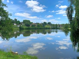 Lake in the village . fabulous open air swimming pool , also cafe and bakery