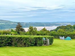View of oxwich bay from tent