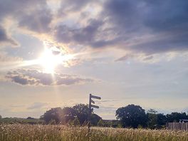 Campsite as sun sets