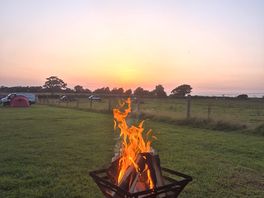 Watching the sunset go down.