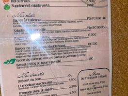 Local cafe menu - well worth a visit !